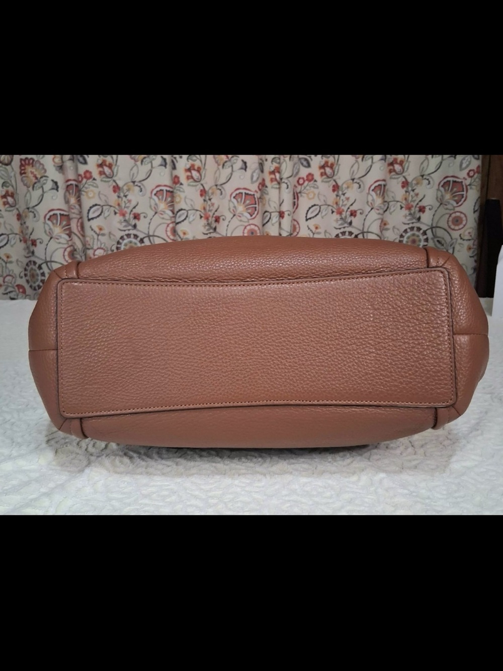 Coach Cognac Pebbled Leather Gathered Shoulder Bag - Picture 2 of 7